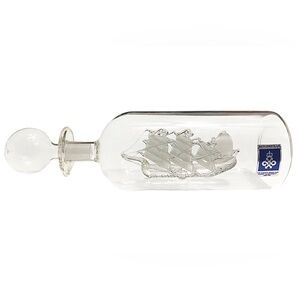 Vintage Mayflower Glass Collection hand blown ship bottle